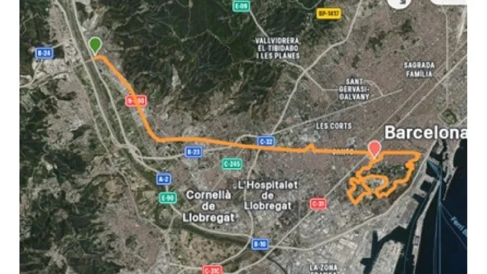 Imagen del nuevo recorrido de la segunda etapa del Tour 2026
